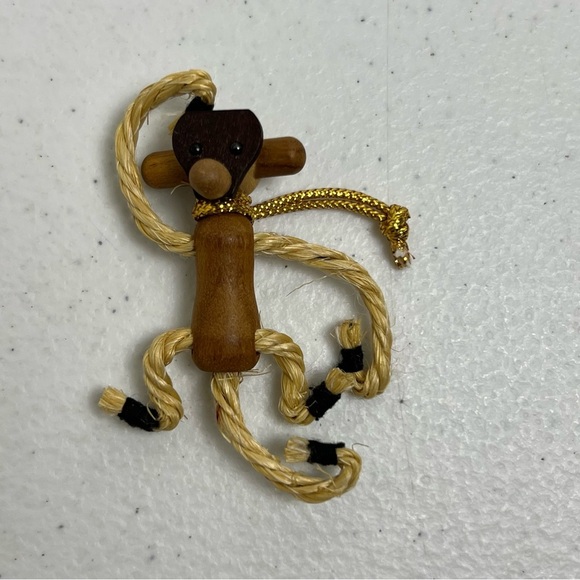 Mid-Century Zoo Line Wooden Monkey Rope Figurine Kay Bojesen 1950’s - Picture 3 of 9